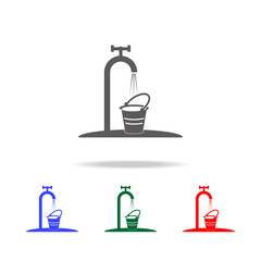 Poster - Garden crane with water icon. Elements of garden in multi colored icons. Premium quality graphic design icon. Simple icon for websites, web design, mobile app, info graphics