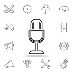 Poster - microphone icon. Detailed set of simple icons. Premium graphic design. One of the collection icons for websites, web design, mobile app