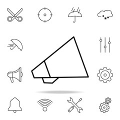 Poster - megaphone icon. Detailed set of simple icons. Premium graphic design. One of the collection icons for websites, web design, mobile app