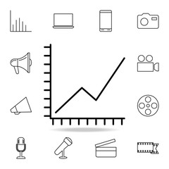 Poster - growth chart icon. Detailed set of simple icons. Premium graphic design. One of the collection icons for websites, web design, mobile app