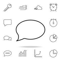 Poster - communication bubble icon. Detailed set of simple icons. Premium graphic design. One of the collection icons for websites, web design, mobile app