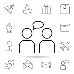 Poster - monologue icon. Detailed set of simple icons. Premium graphic design. One of the collection icons for websites, web design, mobile app