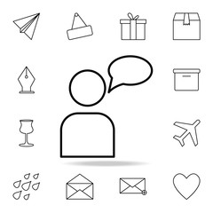 Poster - conversation icon. Detailed set of simple icons. Premium graphic design. One of the collection icons for websites, web design, mobile app