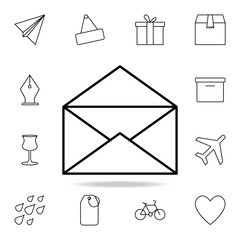 Poster - open envelope icon. Detailed set of simple icons. Premium graphic design. One of the collection icons for websites, web design, mobile app