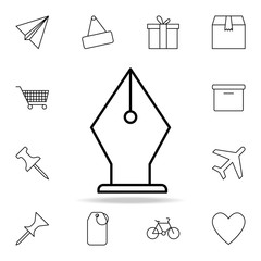 Poster - ink pen pen icon. Detailed set of simple icons. Premium graphic design. One of the collection icons for websites, web design, mobile app