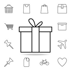 Poster - gift box icon. Detailed set of simple icons. Premium graphic design. One of the collection icons for websites, web design, mobile app