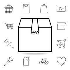 Poster - packing box icon. Detailed set of simple icons. Premium graphic design. One of the collection icons for websites, web design, mobile app
