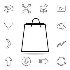 Poster - shopping bag icon. Detailed set of simple icons. Premium graphic design. One of the collection icons for websites, web design, mobile app
