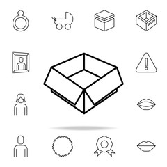 Poster - open box icon. Detailed set of simple icons. Premium graphic design. One of the collection icons for websites, web design, mobile app
