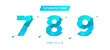 Vector Unique Futuristic Numbers. Decorative Headline Typeface. Trendy Paper Cut Style. Clean Geometric Shape. Gradient Font for Advertising, Unique Marketing Materials, Creative Promotion Poster.