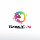 Fototapeta Pokój dzieciecy - Colorful Stomach logo designs concept vector, Colorful bubble with Sromach symbol vector