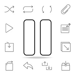 Poster - pause sign icon. Detailed set of simple icons. Premium graphic design. One of the collection icons for websites, web design, mobile app