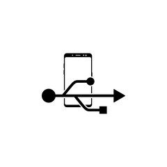 Poster - smartphone, usb sign vector icon for websites and mobile minimalistic flat design