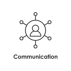 Poster - user, man, communication icon with name