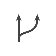 Poster - arrow, direction icon. Element of business plannin icon. Glyph icon for website design and development, app development. Premium icon