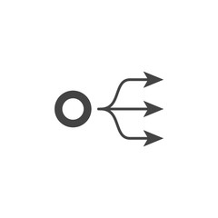 Poster - circledirection, arrow icon. Element of business plannin icon. Glyph icon for website design and development, app development. Premium icon
