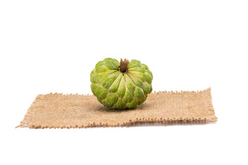 Wall Mural - Custard apple isolated on white background Famous Asian noni fruit