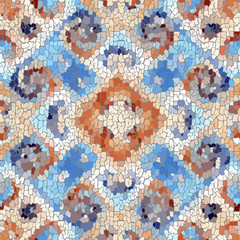 Aufkleber - Seamless grunge abstract square pattern. Paint grunge cracks.