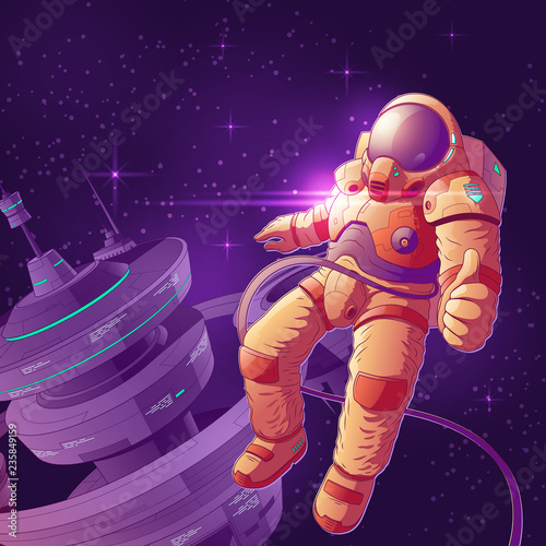 Space Tourist Having Fun On Orbit Cartoon Vector Illustration Astronaut In Futuristic Spacesuit Working Near Starship Flying In Weightlessness And Showing Thumbs Up Sign Space Explorer Or Traveler Stock Vector Adobe Space Tourist Having Fun On Orbit Cartoon Vector Illustration Astronaut In Futuristic Spacesuit Working Near Starship Flying In Weightlessness And Showing Thumbs Up Sign Space Explorer Or Traveler Stock Vector Adobe