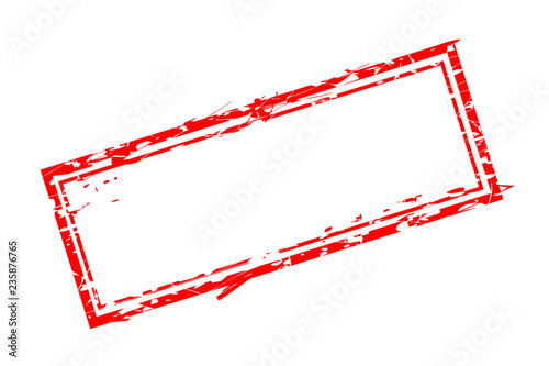 blank rectangle red rubber