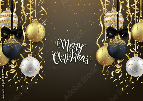 Christmas And New Year Soft Background Design Decorative Gold