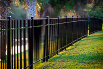 Black Aluminum Fence 3 Rails 