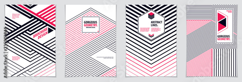 Foto  Minimal flyers, booklets, annual reports cover templates