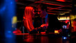 © motortion - Young beautiful couple talking and flirting in nightclub, romantic meeting