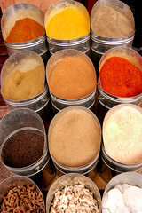 Wall Mural - HERBS AND SPICES IN MOROCCAN MARKET