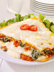 Poster - VEGETARIAN SPINACH AND TOMATO LASAGNE