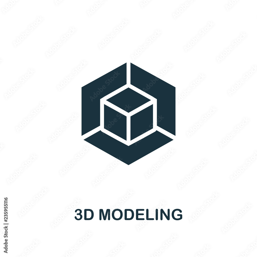 3D Modeling icon. Premium style design from design ui and ux icon collection. Pixel perfect 3D Modeling icon for web design, apps, software, print usage