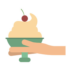 Sticker - Hand holding ice cream cup