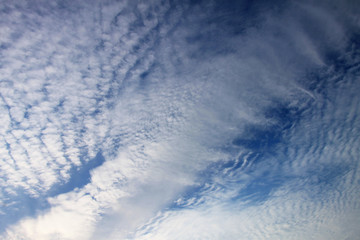 Blue sky with white clouds