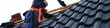 Panorama Banner für Bauarbeiten: Dachdecker Bau Ausbildung Reparatur Dachziegel Dach Einfamilienhaus