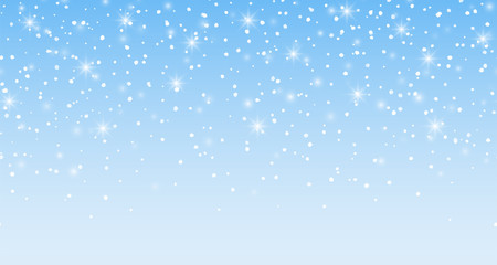 Wall Mural - Winter snowy background. Vector seamless  border