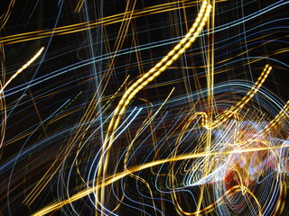 Wall Mural - Light Trails At Night Abstract