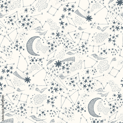Tela Starry sky seamless pattern-01