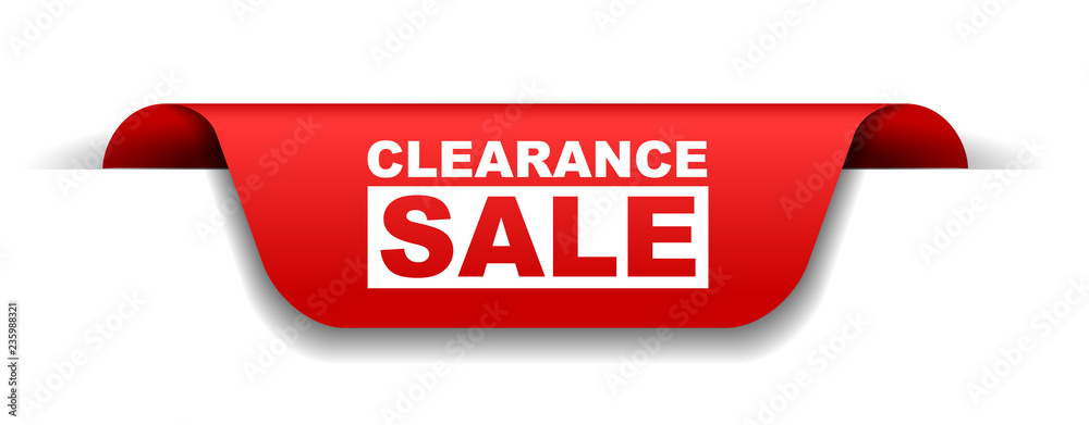 red vector banner clearance sale Stock Vector | Adobe Stock
