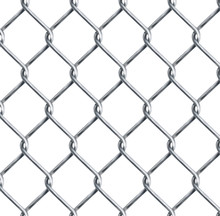Realistic Chain Link , Chain-link Fencing Texture Isolated On Transparency Background, Metal Wire Mesh Fence Design Element Vector Illustration.