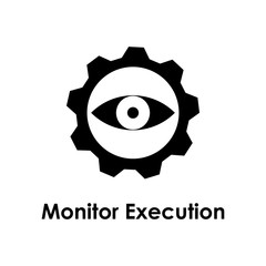 Poster - eye, gear icon. Element of business icon for mobile concept and web apps. Detailed eye, gear icon can be used for web and mobile