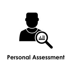 Aufkleber - search assessment, personal assessment icon. Element of business icon for mobile concept and web apps. Detailed search assessment, personal assessment icon can be used for web