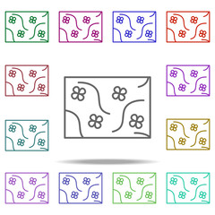 Poster - wallpaper concept line icon. Elements of construction tools in multi color style icons. Simple icon for websites, web design, mobile app, info graphics