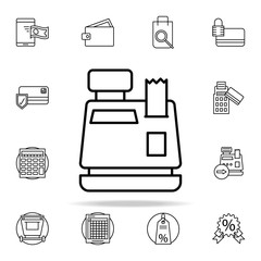 Poster - cashbox icon. online shopping icons universal set for web and mobile