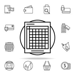 Poster - table icon. online shopping icons universal set for web and mobile