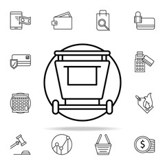Poster - shopping cart icon. online shopping icons universal set for web and mobile