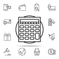Poster - calculator icon. online shopping icons universal set for web and mobile