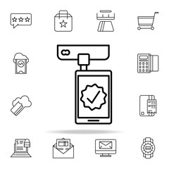 Poster - mobile payment icon. online shopping icons universal set for web and mobile