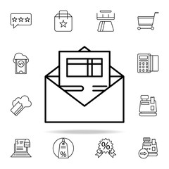 Aufkleber - postal invoice icon. online shopping icons universal set for web and mobile