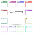 © Jamila - browser icon. Elements of online and web filled in multi color style icons. Simple icon for websites, web design, mobile app, info graphics