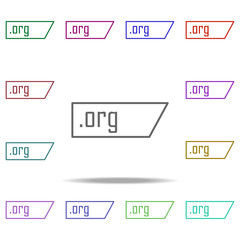 Poster - org domain icon. Elements of online and web filled in multi color style icons. Simple icon for websites, web design, mobile app, info graphics